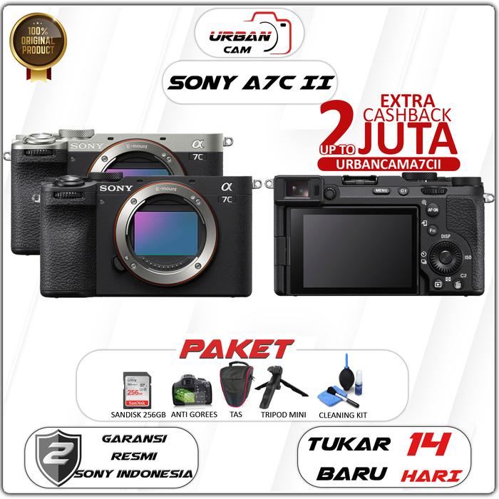 Gambar Sony a7C II KIT FE 28-60mm f4-5.6 / Sony Alpha A7C II / SONY A7c II Body / Sony A7 c II / Sony A7CII - BODY ONLY, PAKET128GB dari UrbanCam undefined Tokopedia