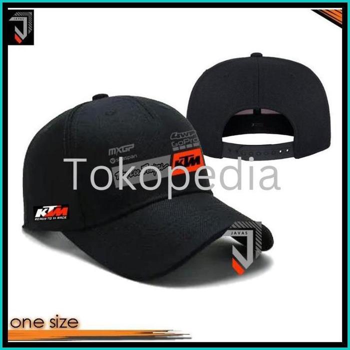 Gambar READY TERLARIS TOPI BASEBALL MOTOCROSS DEWASA TROYLEE KTM RACING TRUCKER - B black, One size dari frasika undefined Tokopedia