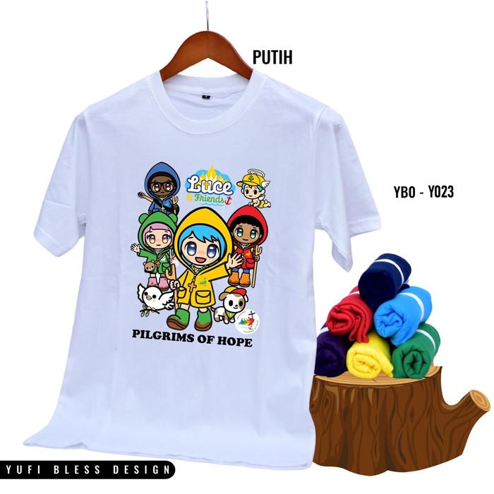 Gambar T Shirt / Kaos Kristen & Katolik Edisi Luce Maskot (5) Tahun Yubileum 2025 - Putih, XS dari Blibriid undefined Tokopedia