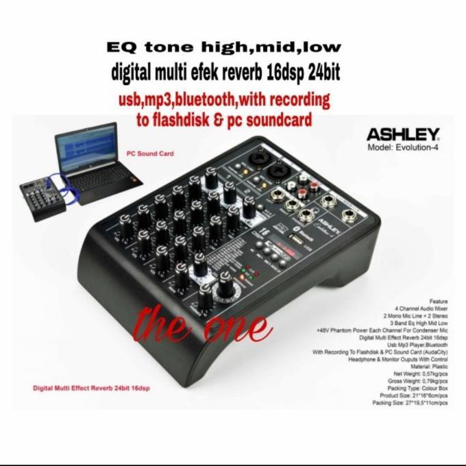 Gambar MIXER AUDIO ASHLEY FX 402i BLUETOOTH,MP3,USB (4 CHANNEL) - EY M402 dari Musikalat undefined 5 Tokopedia
