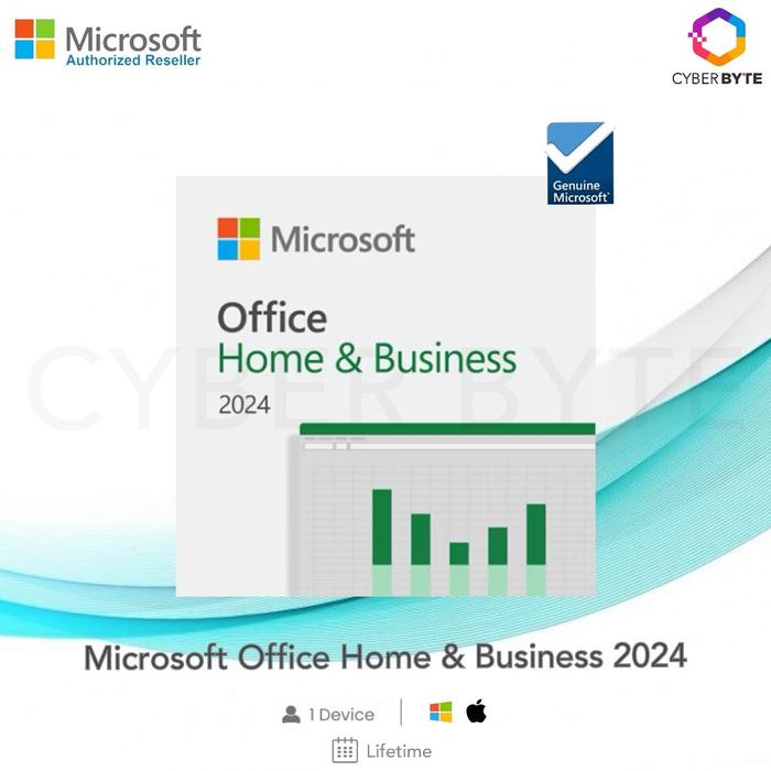 Gambar Microsoft Office Home Business 2024 ORIGINAL PC/Mac Bind Lifetime License dari CyberByte undefined Tokopedia
