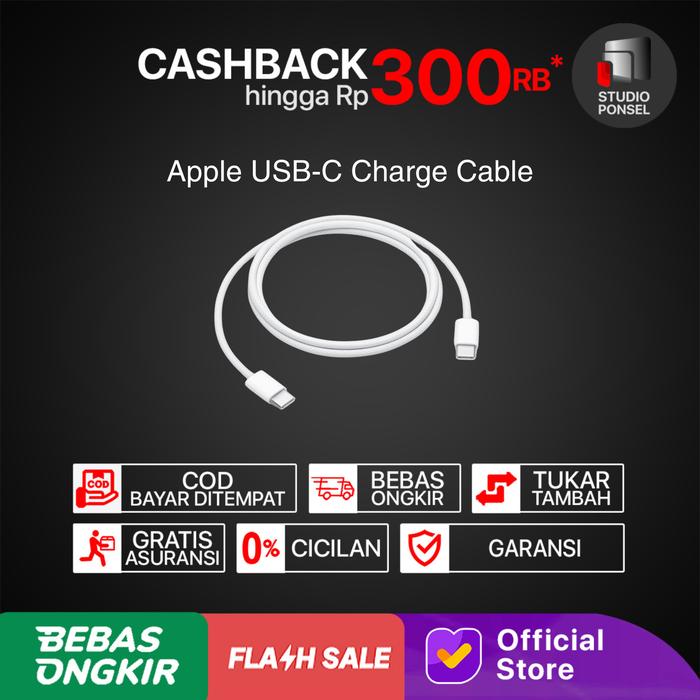 Apple USB-C Charge Cable Original Type C to C Original for iPhone iPad  MacBook 1m