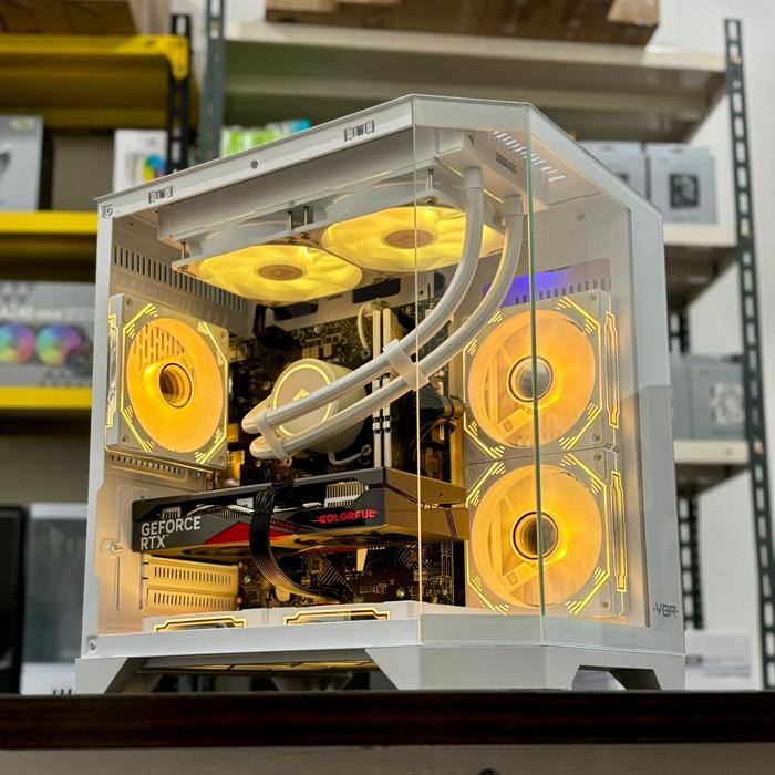 Gambar VBR Z7 Casing M-ATX USB Type-C Dual Chamber Gaming Case - Putih dari ESJE Komputer undefined Tokopedia