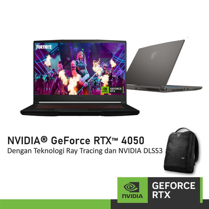 Gambar MSI THIN 15 GeForce RTX 4050 - I5 13420H 8GB 512GB 144Hz FHD - B13VE - RAM 8GB , +Extra Bundle dari NVIDIA GeForce Laptop undefined Tokopedia