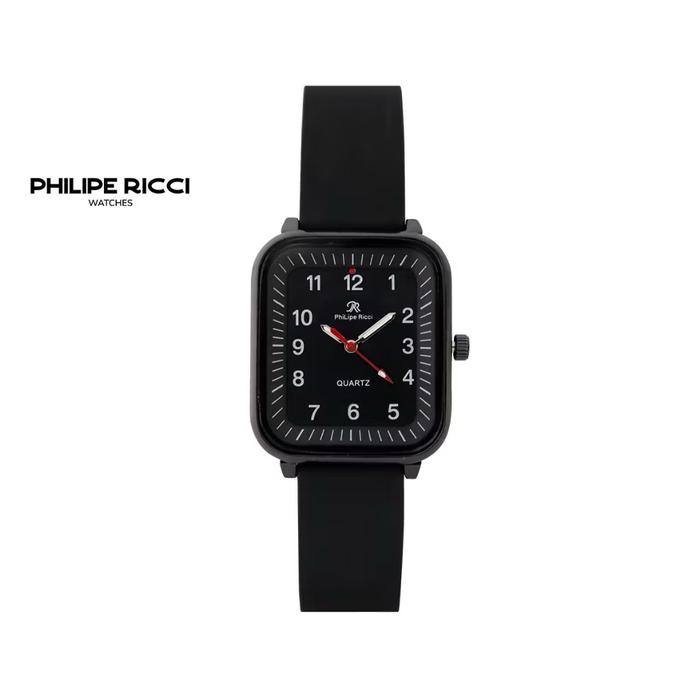 Gambar Ready Stock PhiLipe Ricci Jam Tangan Pria Kasual Original Analog Strap Tali Rubber Karet Model Simpel 8951L Men Watches Square Free Box polos Bahan Berkualitas Termurah - Hitam dari Berkah jam jam undefined Tokopedia