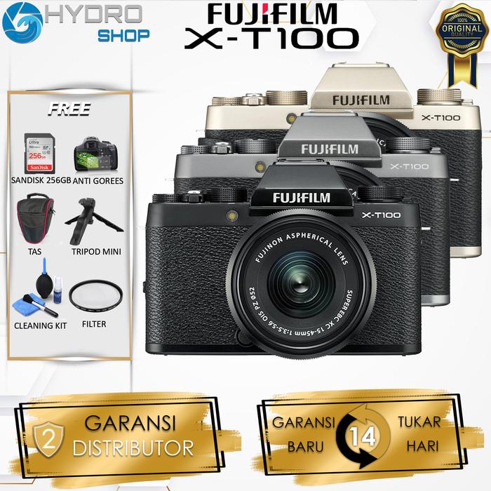 Fujifilm X-T100 Kit 15-45mm Fujifilm X-T100 Kit XC 15-45 mm OIS PZ  FUJIFILM XT100 FUJIFILM X T100 KIT 15-45MM, PAKET32GB