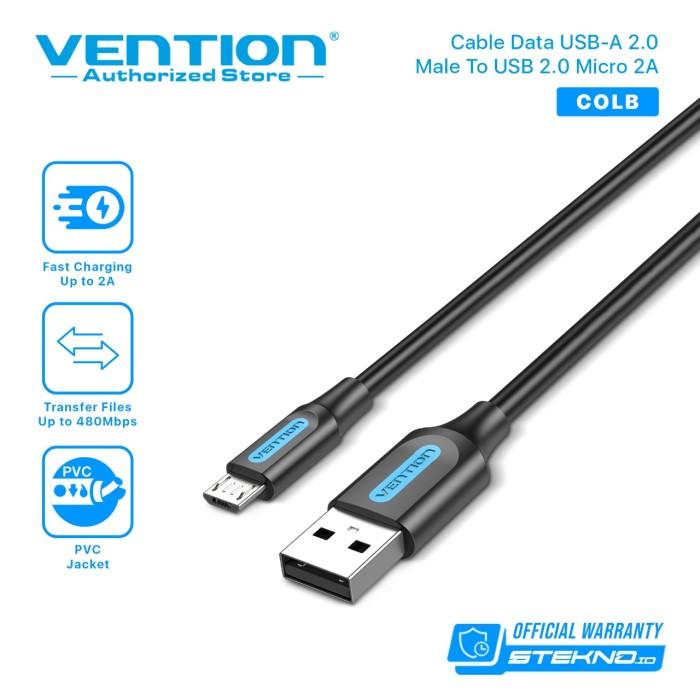 Gambar Vention Kabel Data USB 2.0 to Micro USB Android 3A COL - 0.25m dari Vention Authorized Medan undefined Tokopedia
