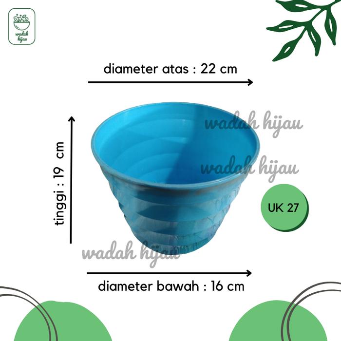 Gambar pot mado 27 putih / pot bunga / pot tanaman / tanaman hias - BIRU 27 dari Wadah Hijau undefined Tokopedia