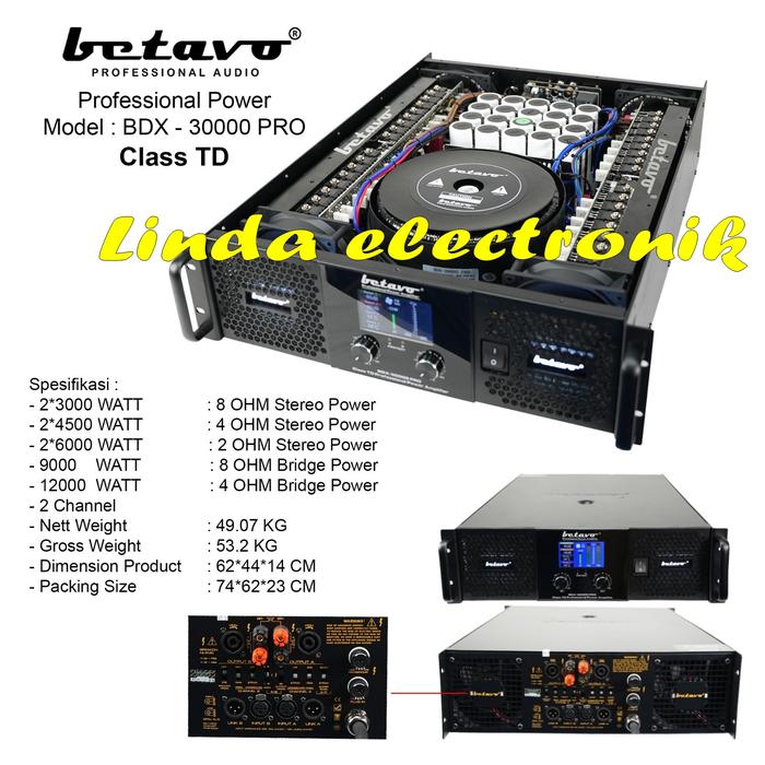 Gambar POWER AMPLIFIER BADAK BETAVO BDX 30000 PRO / BDX30000 PRO CLASS TD 3000 WATT X 2 ORIGINAL dari Linda electronik215 undefined Tokopedia