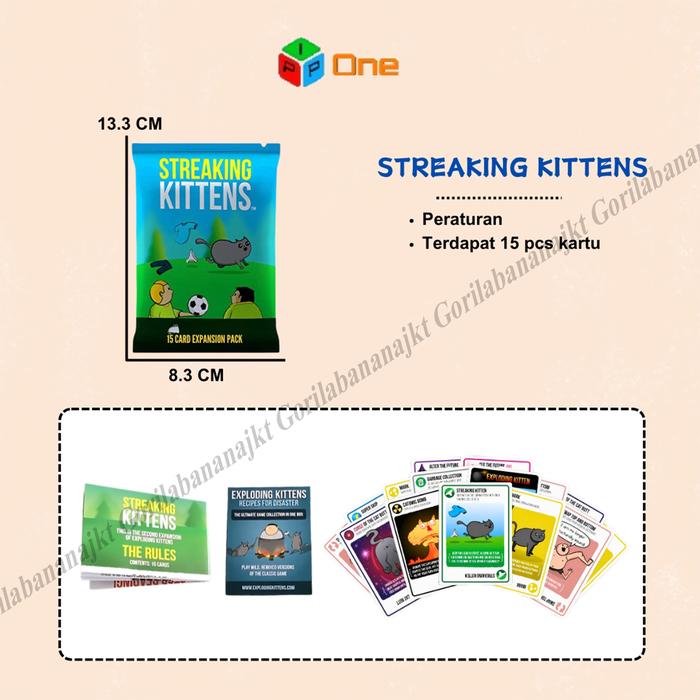 Gambar EXPLODING KITTENS / NSFW / Imploding / Streaking Kitten Board Games Card Game MAINAN BOARD GAME - StreakingKitens dari Gorilabananajkt undefined Tokopedia