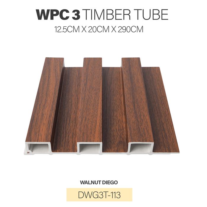 Gambar Wood WPC Wall Panel PVC Woodpanel Wallpanel Panel Aksesoris Dinding 3 Thick - Walnut Diego dari DecoPanel Official undefined Tokopedia