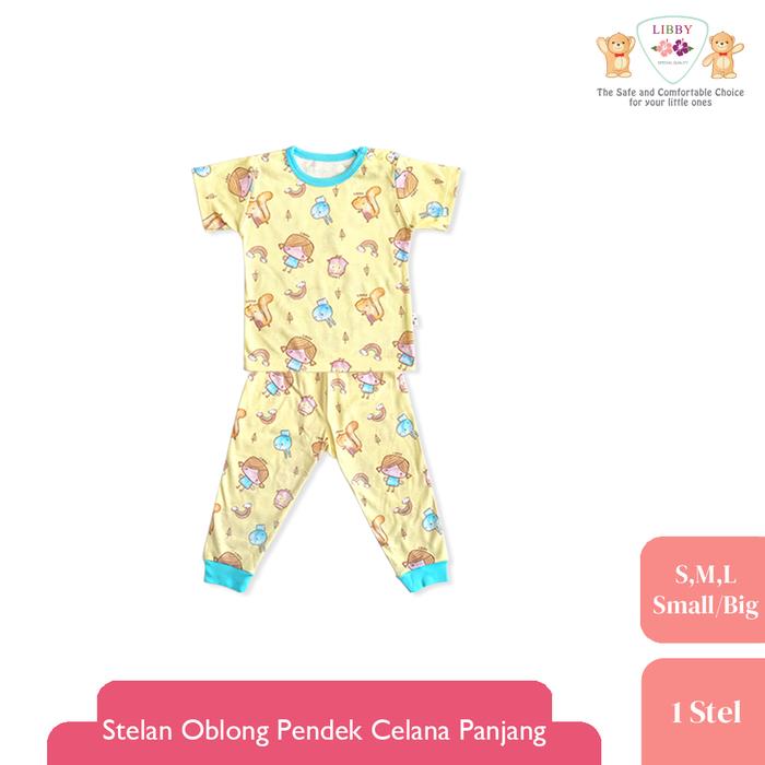 Gambar LIBBY Setelan Oblong Pendek - Celana Panjang Motif Hype Girl (1 stel) - Doodle Girl, S Small dari Libby Baby Indonesia undefined Tokopedia