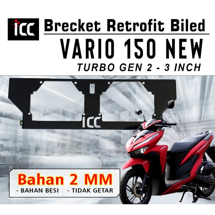 Gambar Brecket Retrofit Projector Biled 3 Inch Segala Motor BESI BULLAES - VARIO 150 NEW dari BULLAES undefined Tokopedia