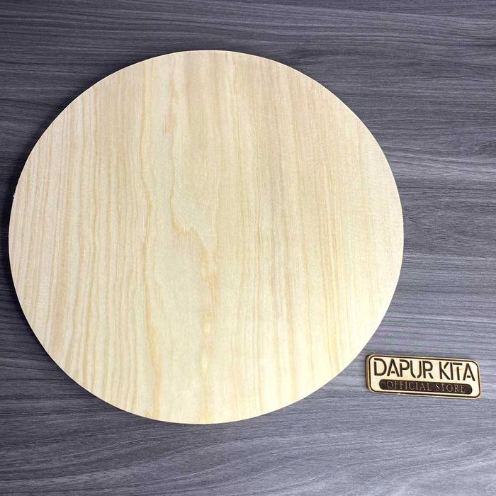 Gambar Talenan Kayu Pinus Model Bulat Uk 25cm - Bulat dari Dapur Kita Malang undefined Tokopedia