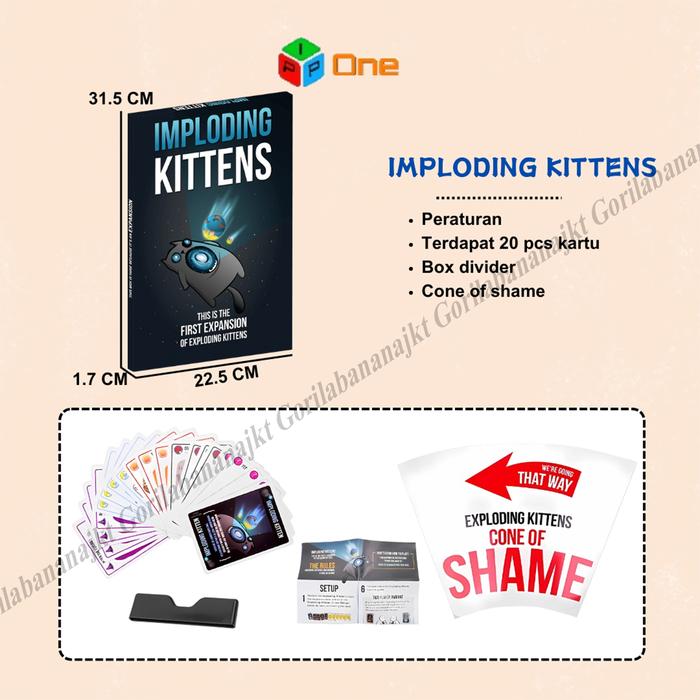 Gambar EXPLODING KITTENS / NSFW / Imploding / Streaking Kitten Board Games Card Game MAINAN BOARD GAME - ImplodingKitens dari Gorilabananajkt undefined Tokopedia