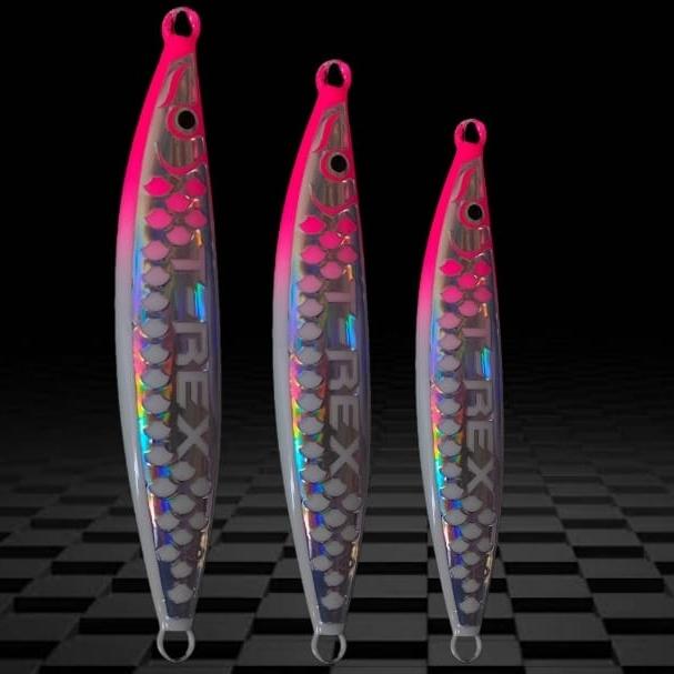 Gambar Umpan Metal Jig T-Rex Full GID 60/80/100gr Metal Jig Castjig Jigging Slow Jigging Lure - Pink White, 100gr dari Dunia Pancing Selayar undefined Tokopedia