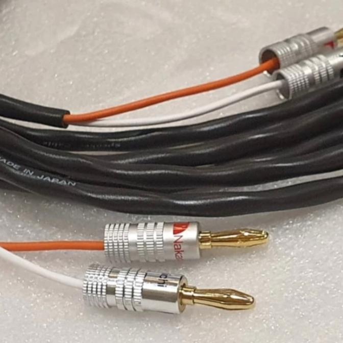 Gambar KABEL SPEAKER CANARE 2S7F DENGAN JACK BANANA NAKAMICHI. TERBARU - 2.5 Metet dari Aulia _shop undefined Tokopedia