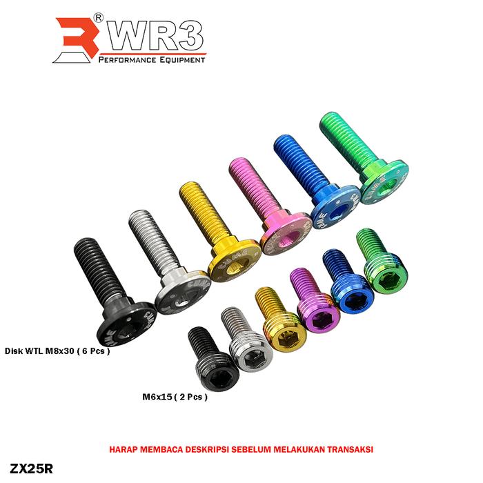 Gambar Baut Titanium WR3 Footstep Ori Depan ZX25R Ninja 250 FI H2 150RR Z800 Z1000 ER6 / CBR 600 / R25 - ZX25R, Hitam dari WR3 Kota Administrasi Jakarta Barat Tokopedia