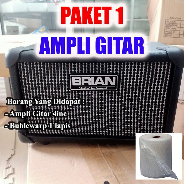 Gambar Ampli Gitar 4inc Original - Ampli Gitar Elektrik dan Akustik - PAKET 1 Buble dari BGS Musik undefined Tokopedia