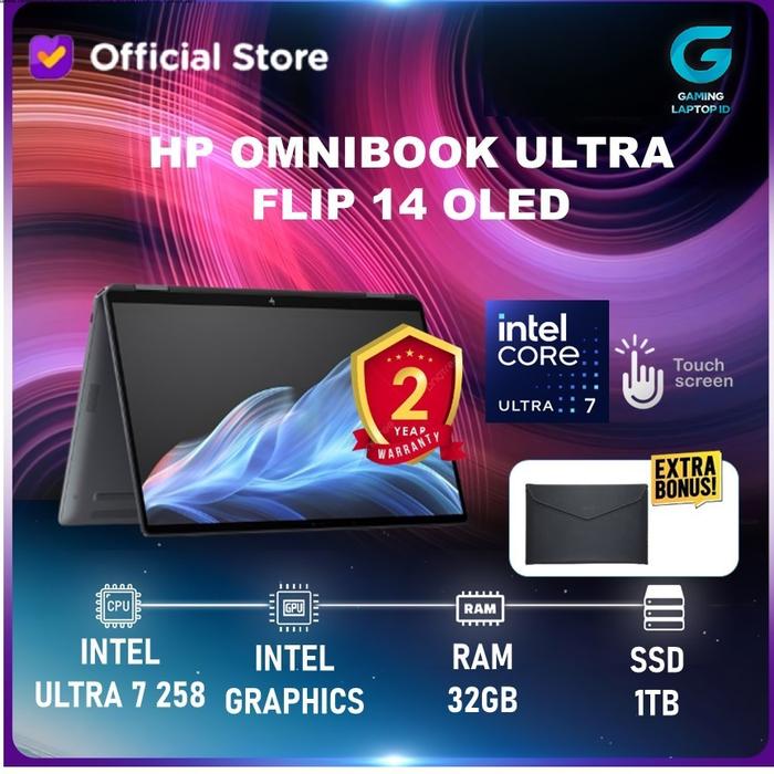 Promo HP OMNIBOOK ULTRA FLIP 14 OLED ULTRA 7 258V 32GB 1TB W11 OHS