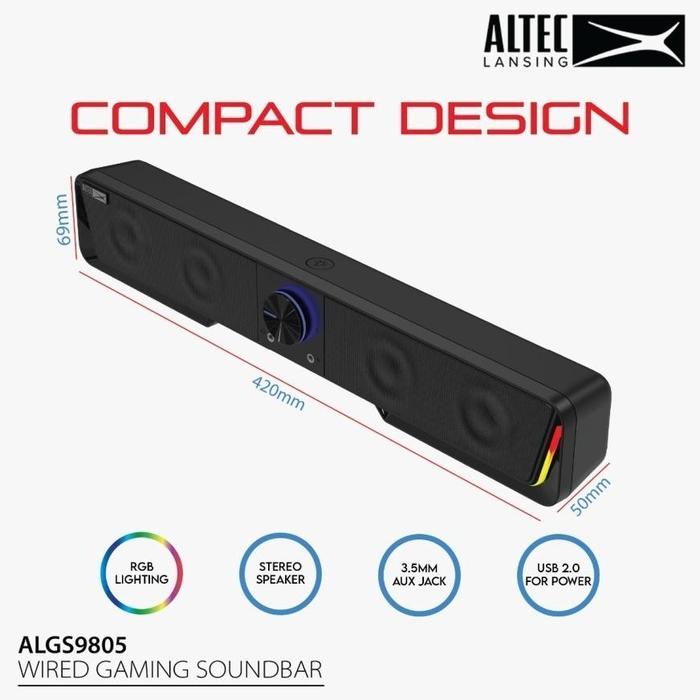 Jual Speaker Altec Lansing Usb ALGS9805 Soundbar (Bisa Komputer HP
