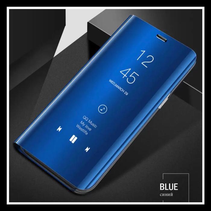Gambar Samsung Galaxy A8 2018 / A8+ Plus 2018 Case Clear View Standing HardCase Flip Cover Book Mirror Casing CP - BIRU NAVY., SAM A8 2018. dari Markas acc 88 undefined Tokopedia