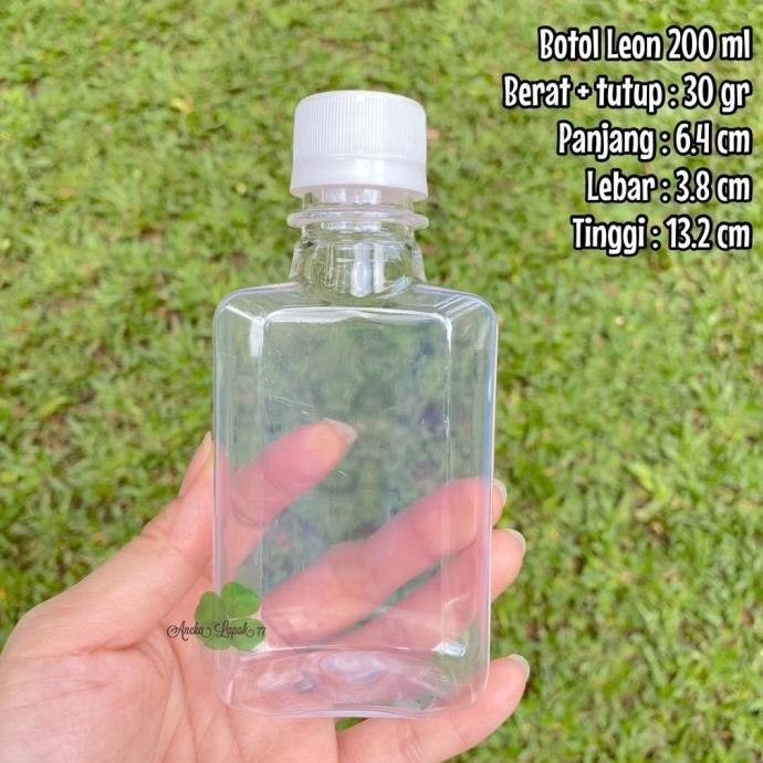 Gambar Botol LEON 200 ml botol plastik tebal 200 ml botol kopi unik 200 ml - Tutup Hitam dari cici shopp1 undefined Tokopedia