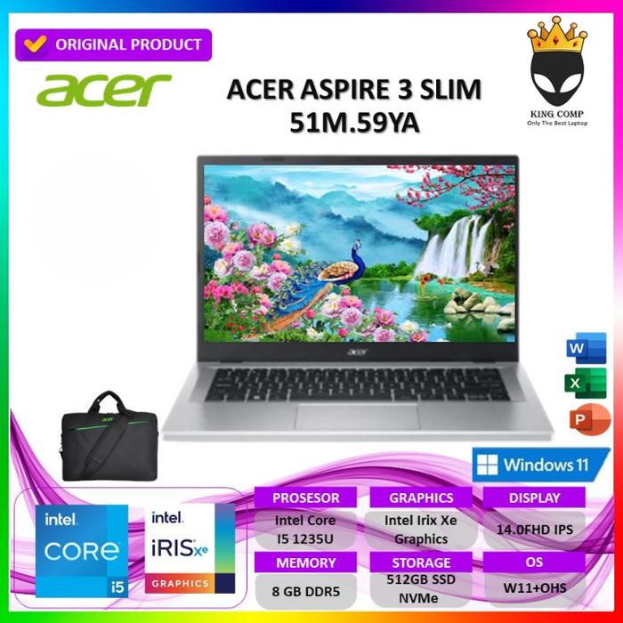 Gambar LAPTOP ACER ASPIRE LITE AL14-51M i5 1235U 8GB 512SSD W11 14.0FHD IPS - NON BUNDLING dari KING COMP undefined Tokopedia