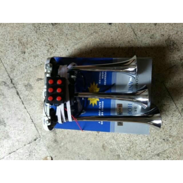 Gambar Klakson Telolet 3 Corong 6 Nada Landun Marcopolo 12 24 volt klakson marcopolo landun 6 suara 12/24 volt - Landun 24 Volt dari Klakson Mobil Part undefined Tokopedia