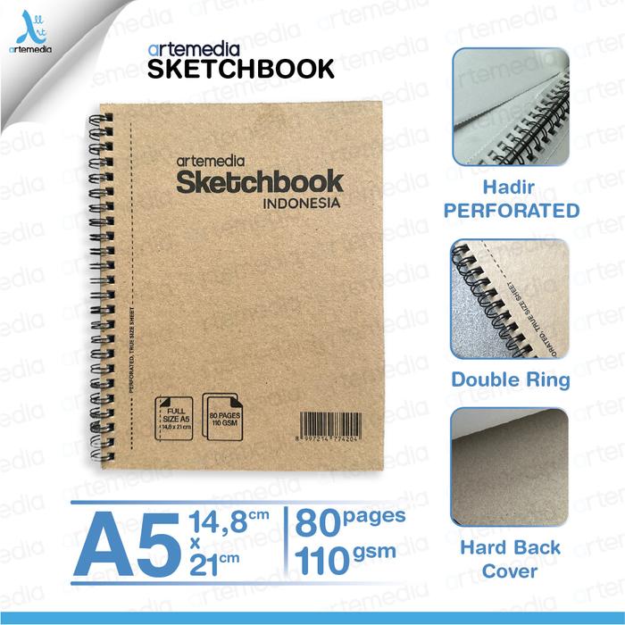 Gambar Buku Sketsa Artemedia Sketchbook Wired A5 A4 Craft Cover Jilid Spiral - A5 dari Artemedia_NEW undefined Tokopedia