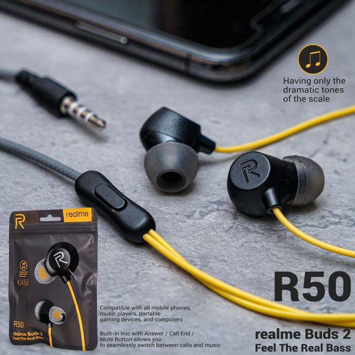 HEADSET REALME BUDS R96 REALME BUDS R50 IN-EAR HEADSET HANDSFREE  EARPHONE HEADPHONE BUDS R50