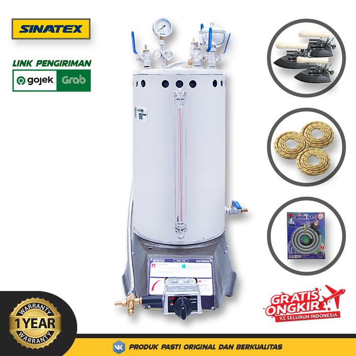 Gambar (GojekGrab) SINATEX Tabung Boiler Setrika Uap Laundry 35 Liter Lengkap Bagus Otomatis - Lengkap 3 + OTO dari SentraTeknik undefined Tokopedia