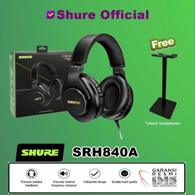 Gambar Shure SRH840A SRH840 SRH 840 Professional Studio Headphones Headset - Black dari Mary Neem undefined Tokopedia