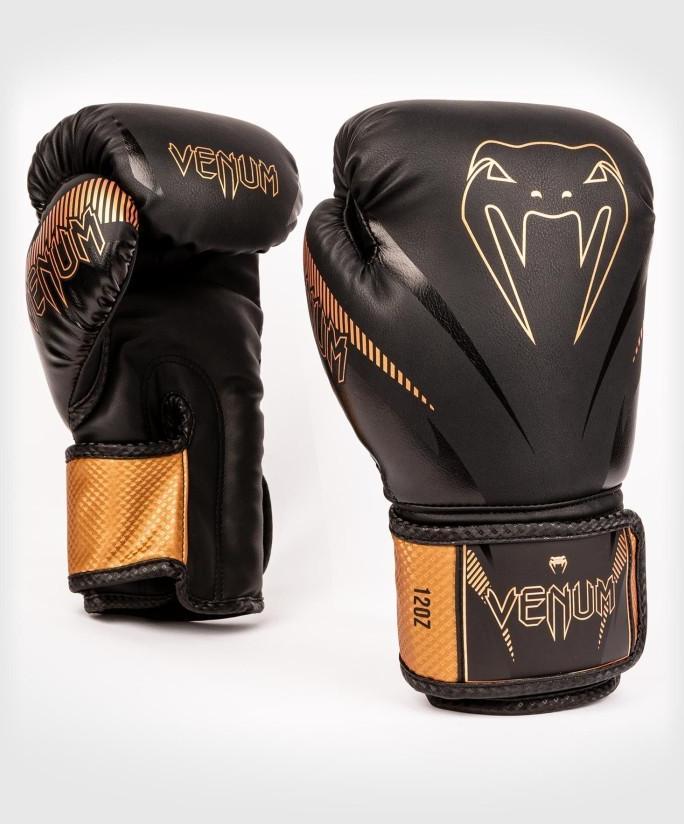 Gambar TERBARU VENUM IMPACT BOXING GLOVES - BLACK/BRONZE - 10 dari vendrashoop undefined Tokopedia