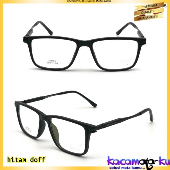 Gambar Kacamata Minus Sporty Pria Photocromic Anti Radiasi Kotak 195 - Hitam Doff, Frame Saja dari Kacamata-KU undefined Tokopedia
