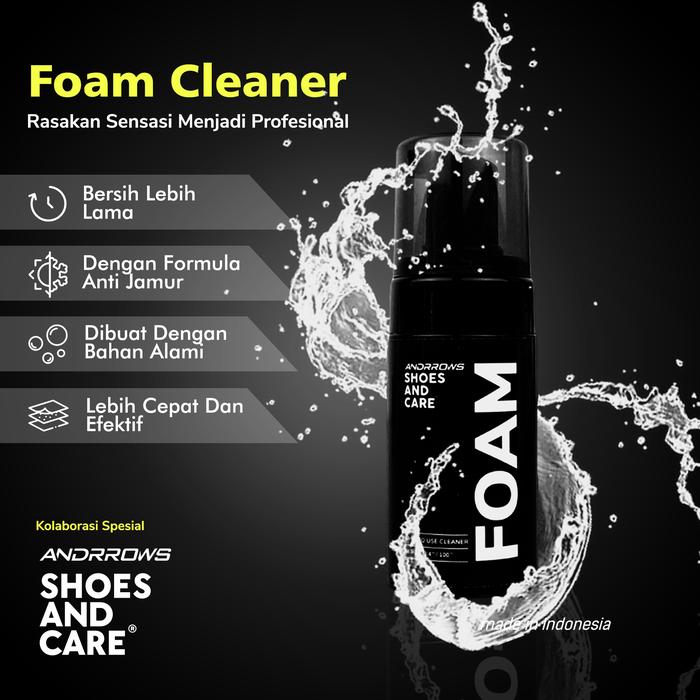 Gambar Andrrows X SAC - Shoe Cleaner - Foam Cleaner  Shoes And Care 100 ml - Foam 100 ml dari Andrrows undefined Tokopedia