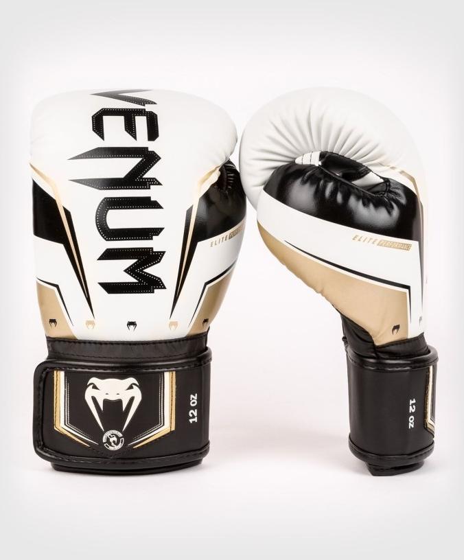 Gambar TERBARU VENUM ELITE EVO BOXING GLOVES - WHITE/GOLD - 8 dari winah_shop undefined Tokopedia