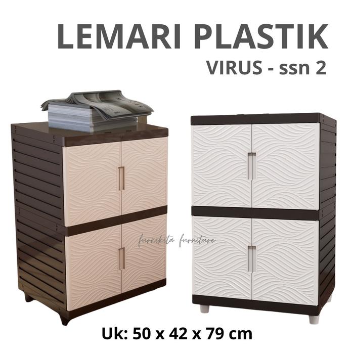 Gambar LEMARI PAKAIAN PLASTIK KINGDOM VIRUS MINIMALIS - SSN 2, Putih dari FURNIDECO undefined Tokopedia