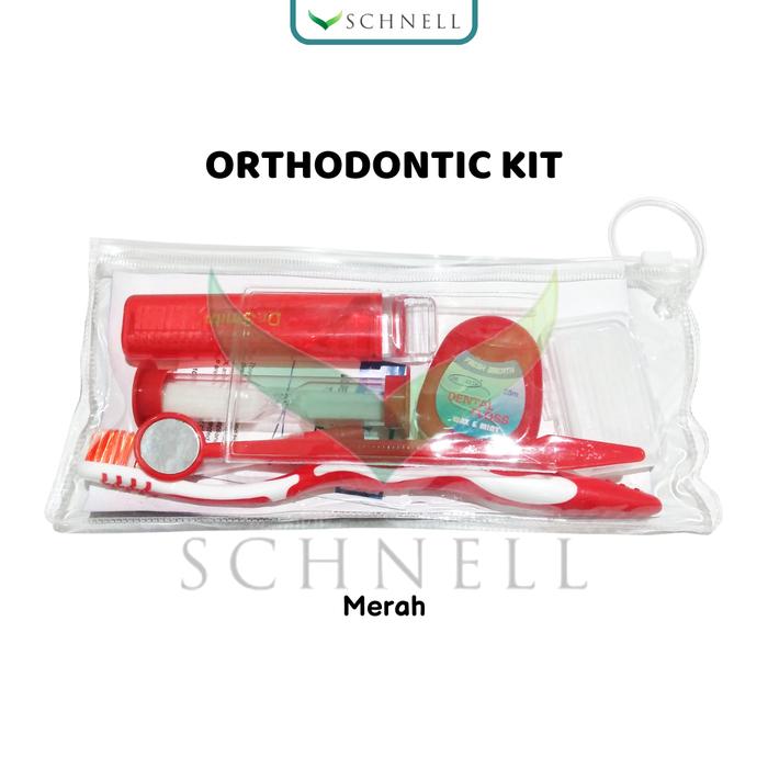Gambar Sikat Behel/Ortho Kit /Dental set - Merah dari Schnell Dental undefined Tokopedia