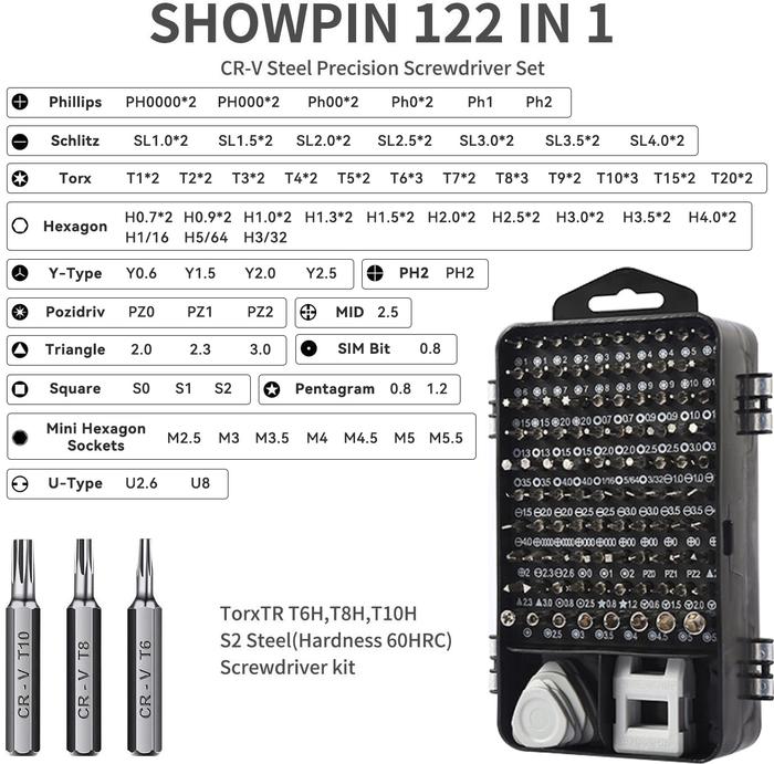 Gambar ISKU Obeng Set 122 in 1 Magnetik Presisi Obeng HP Laptop Komputer Tool Kit Service Lengkap - 122 pcs dari ISKU Tools Official Store undefined Tokopedia