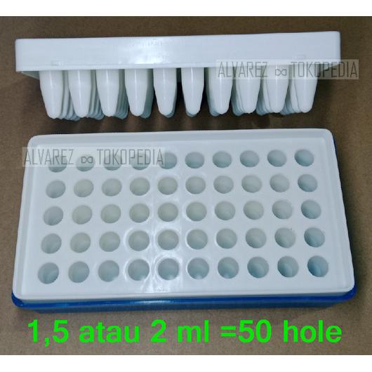 Gambar Rak Tubes Sample/Rak Sample/Microtube Rack 0,2 mL, 0,5 mL, 1,5 mL Lab/Rak Tabung Micro - 50 Lobang dari Alvarez Multi Usaha undefined Tokopedia