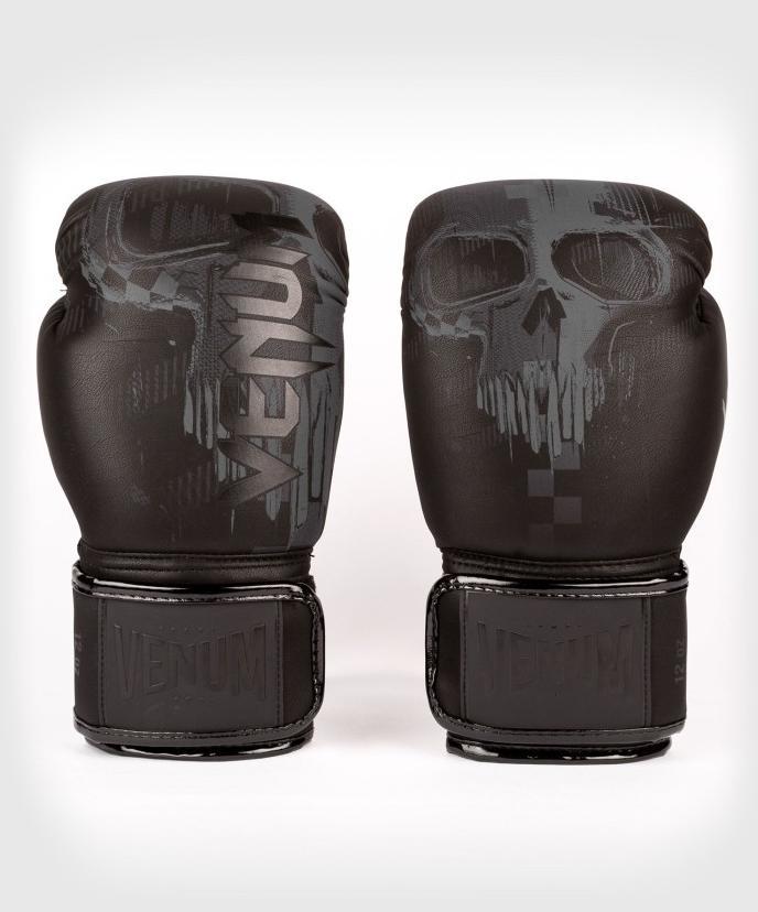 Gambar TERBARU Venum Skull Muaythai Boxing Gloves - Black/Black - 10 dari vendrashoop undefined Tokopedia