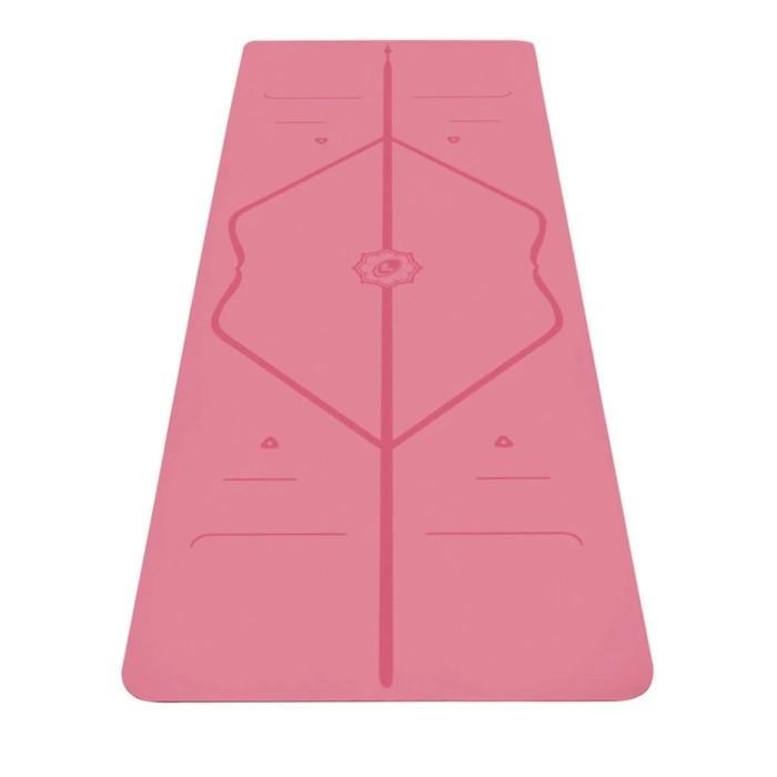 Gambar LIFORME YOGA MAT WITH ALIGNMENT SYSTEM - Pink dari Theda Yoga undefined Tokopedia