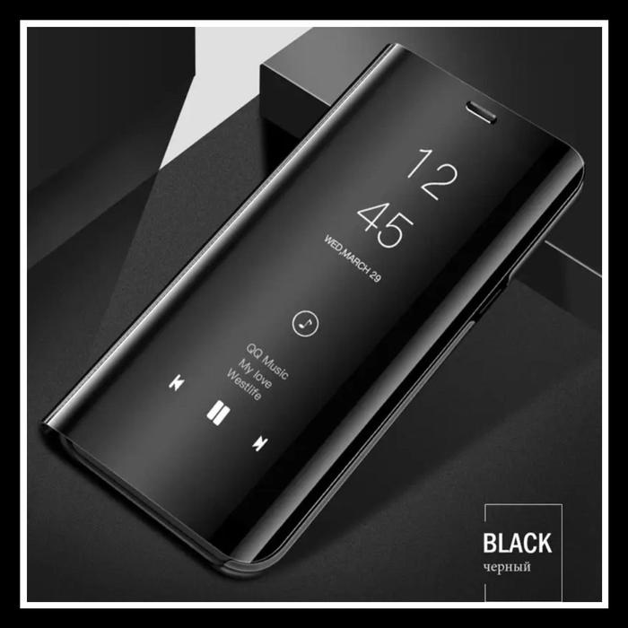 Gambar Samsung Galaxy J3 Pro 2017 J330 Case Clear View Standing HardCase Flip Cover Book Mirror Casing CP - HITAM., J3PRO 2017 J330 dari Markas acc 88 undefined Tokopedia