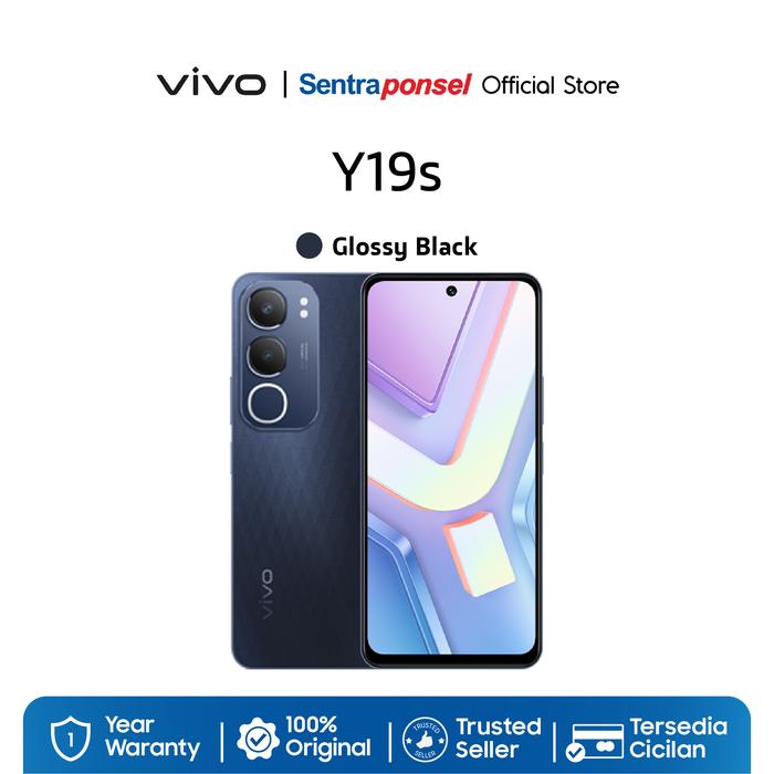 Gambar Vivo Y19s 6/128GB 4/128GB 4/64GB 5000mAh Tahan Lama Tahan Banting Ekstrem 100% Original - Garansi Resmi - Glossy Black, 4GB/64GB dari sentraponselofficial undefined Tokopedia