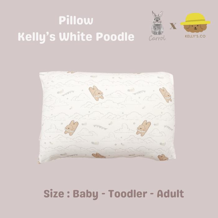 Gambar Carrol Baby X Kelly's.co Pillow Toodler Size - Bantal Toodler Tencel - Carrol X Kelly's.co Collections - White Poodle, Pillow + Case dari Carrol Baby undefined Tokopedia