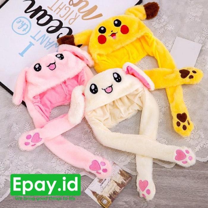 Pikachu Hat With Dancing Bunny Ears Hat Floppy Ear Hats Plush