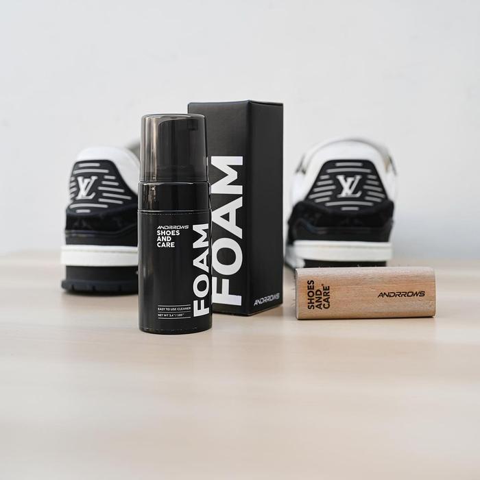 Gambar Andrrows X SAC - Shoe Cleaner - Foam Cleaner  Shoes And Care 100 ml - Foam + Brush dari Andrrows undefined Tokopedia