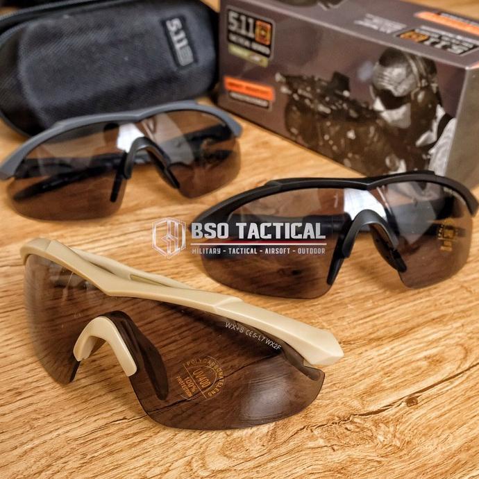 Gambar Kacamata Tactical 5.11 Wiley X Design Shooting Military Sunglasses - Black dari Twister storee undefined Tokopedia