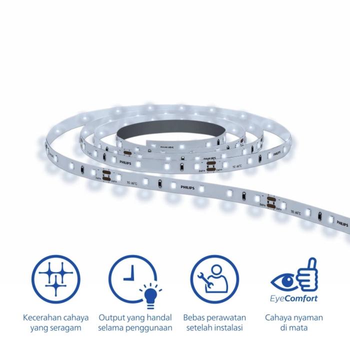 Gambar Lampu Led Strip Philips 6W/m 24V Include Trafo 5 Meter DLI320T 6 Watt / Meter 24 Volt Panjang 5 Meter DLI 320T - Putih 6500K dari Sejahtera Mandiri Abadi undefined Tokopedia